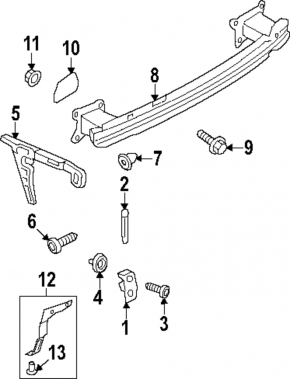 Rear bumper mount under the right light Audi A4 B9 17 - broken mount