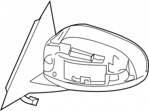 Left side mirror assembly Infiniti G35 4d 06-08 9 pins, graphite
