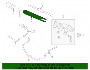 Rear wiper arm Hyundai Veloster 12-17
