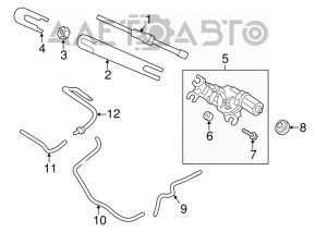 Rear wiper arm Hyundai Veloster 12-17