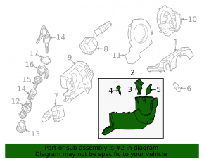 Lower steering column trim for Mazda3 MPS 09-13