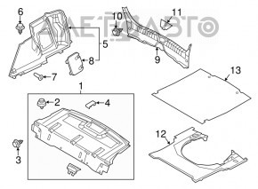 Arch trim left Mazda 3 14-18 BM black