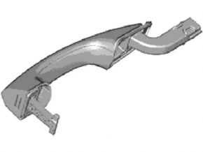 Door handle outer rear right keyless Ford Fusion mk5 13-20