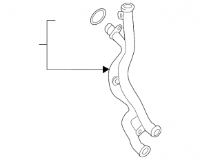 Cooling system hose for Audi Q7 4L 10-15 double plastic
