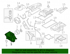 Front Lower Engine Timing Belt Cover for BMW X5 E70 4.8 N62B48
