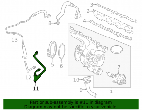BMW X1 F48 16-19 B46 Turbocharger Intake Cooling Pipe