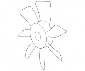 Cooling Fan Impeller Right Lexus RX300 RX330 04-06