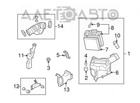 Air filter housing right Infiniti G35 G37 4d 06-10