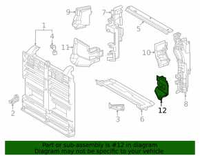 Left lower radiator deflector for Lexus RX350 RX500h 23-26 Canada built