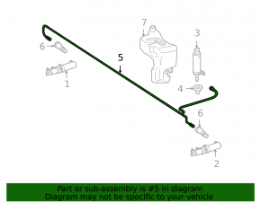 Mercedes S-Class W221 headlight washer hose