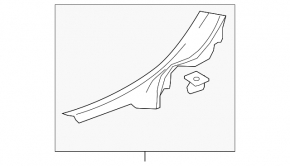 Chevrolet Volt 16 rear right door sill plate - black