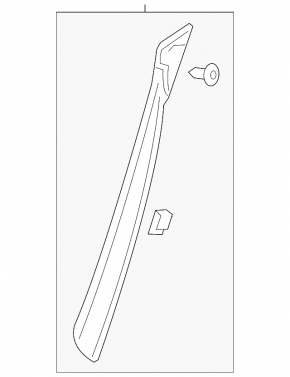Rear pillar trim lower left Volvo XC90 16-23 gray