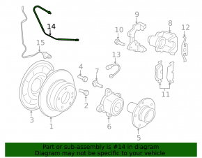 Rear right brake hose for BMW X5 F15 14-18
