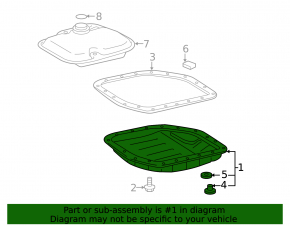 Toyota Corolla 14-16 automatic transmission oil pan