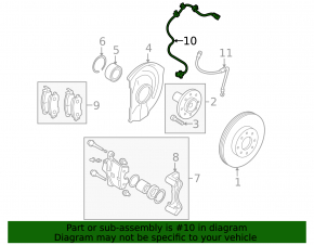 Front right ABS sensor for Mitsubishi Outlander 2014-2017
