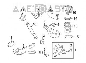 Rear shock absorber bracket right Toyota Highlander 20- upper