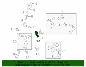 Left rear stabilizer bar mounting bracket for Toyota Land Cruiser 2008-2021