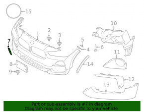 BMW X2 F39 18-23 Front Bumper Tow Hook Cap