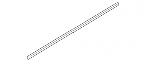 Molding door-glass central front left Mini Cooper Clubman R55 07-14 chrome