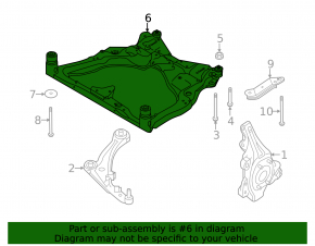 Front subframe Infiniti JX35 QX60 14-17 Hybrid