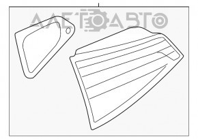 Lamp inner trunk lid left VW Jetta 15-15 USA halogen, cracks, light