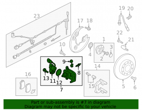 Rear right support VW CC 08-17 electric
