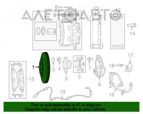Brake disc front left Dodge Challenger 09-20 standard 27mm