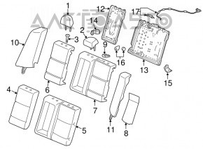 Rear Seats 2nd Row Acura TLX 15-