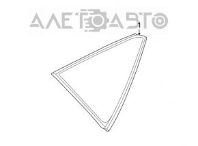 Rear right blind glass window Nissan Murano z51 09-14