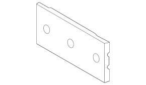 Platform for number plate of front bumper Hyundai Elantra 21-23 without radar