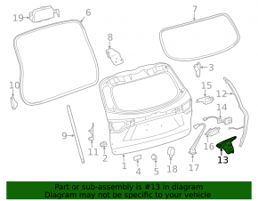 Rear view camera Toyota Highlander 17-19 for parking sensors