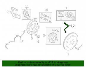 Brake hose rear right Ford Flex 13-19