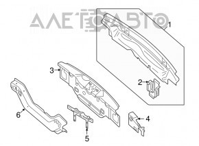 Rear panel Audi Q5 8R 09-17 3 parts, on the body, black