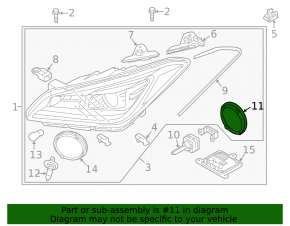 Headlight Bulb Cover Hyundai Sonata 15-15