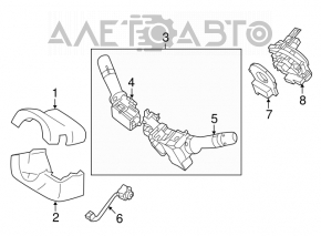 Hyundai Azera 12-17 steering column switch for fog lights