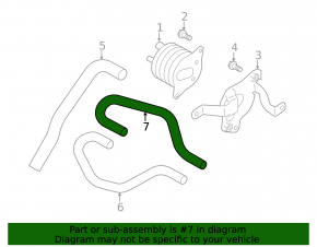Subaru Forester 14-18 SJ ATF cooling pipe for gearbox, left, 2.5