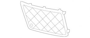 Right front bumper grille Mercedes GL-class X166 13-16 for parking sensors, AMG pkg
