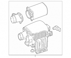 Air filter housing Mercedes C-class W205 300/350e/350h 15-18