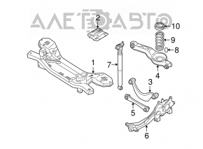 Rear subframe Mazda3 2.3 03-09