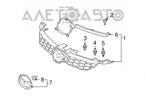 Radiator grille Mazda CX-7 06-09