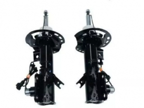 Shock absorber strut assembly front left Lincoln MKZ 13-16 with stiffness regulator, rust