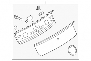 Trunk lid trim with emblem mat Ford Mustang mk6 15-17