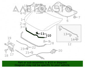 Rear hood seal Mazda 6 13-21