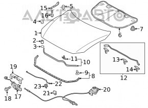 Rear hood seal Mazda 6 13-21