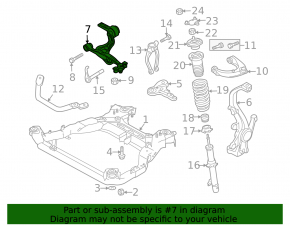 Lower control arm, front left, Mazda6 09-13