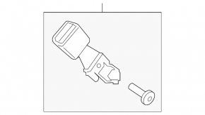 Lincoln Corsair 20-26 Black Left Rear Seat Belt Latch