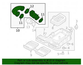 Air duct from filter Audi Q7 16- 3.0T