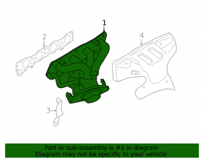 Exhaust manifold Nissan Versa 12-19 usa 1.6 with lambda