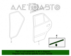Lower door trim rubber rear left Mercedes W164 ML