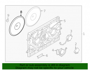 Cooling Fan Impeller Left Nissan Rogue 21-21 2.5
